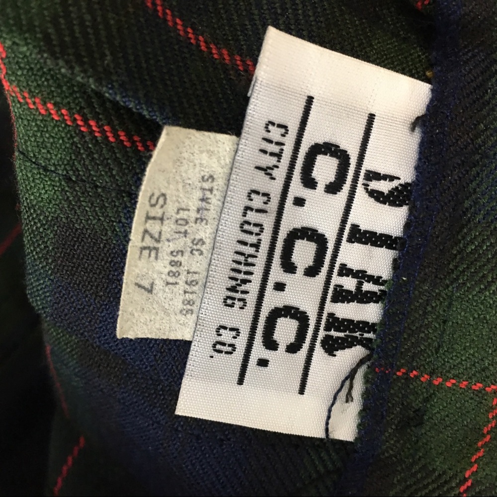 Vintage 90s Star C.C.C. Plaid Mini Skirt - Picture 6 of 6